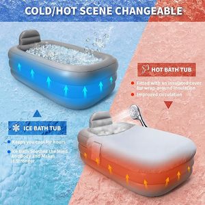 Baignoire de <span class=keywords><strong>spa</strong></span> d'intérieur et d'extérieur en plastique PVC pour adultes baignoire <span class=keywords><strong>gonflable</strong></span> portable pliable avec appui-tête - Product Image 3