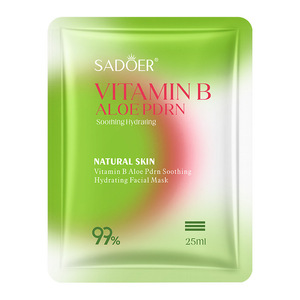 Mascarilla Facial OEM SADOER con Aloe Vera y Vitamina B, Calma la Piel, Equilibra el Sebo, Ilumina e Hidrata Diariamente - Product Image 1