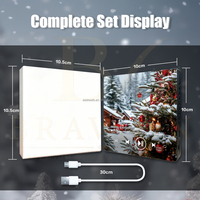 Cadeau de Noël, lecteur de musique personnalisé, aimant de réfrigérateur audio, 66 minutes, rechargeable par USB-C, contrôle du volume, boîte à musique, haut-parleur BT