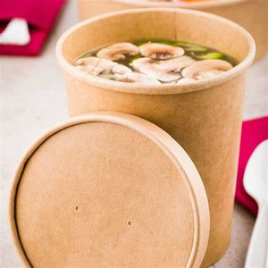 8-32oz <strong>Disposable</strong> Dessert Bowl with Paper Lids Ice Cream Freezer Containers Premium <strong>Disposable</strong> <strong>Drinkware</strong> - Product Image 4
