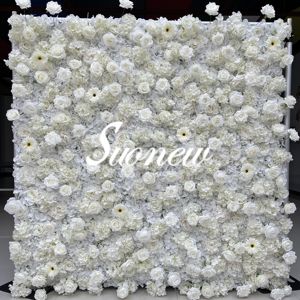 SN-FW01 <strong>Wedding</strong> <strong>Decorations</strong> 3D 5D Roll Flower Wall Backdrop 8ft X 8ft Blue White Pink Green Purple Red Graduation Father's Day - Product Image 2