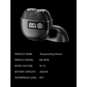 CITICITY Customized Logo Acceptable Rechargeable Stainless Steel <b>Black</b> Multipurpose Ear and Electric Nose Hair <b>Trimmer</b> for Men - Product Image 5