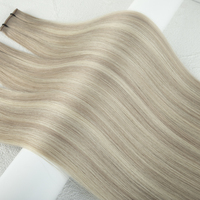 Extensions de cheveux lisses de qualité supérieure, fines, invisibles, vierges, Remy, russes, Genius Machine, double trame, qualité supérieure