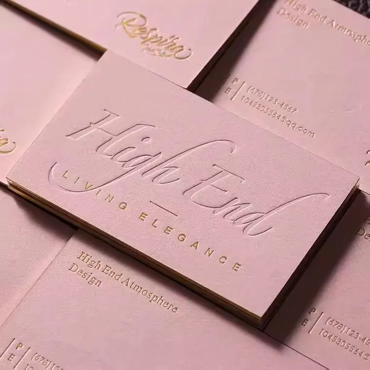 Impressão de cartões de visita para pequenas empresas, logotipo em relevo 3D personalizado de fábrica por atacado, cartão de nome e logotipo