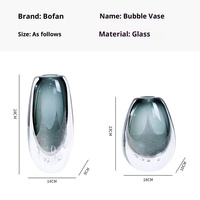 Bofan Luxuriöse Raffinierte Bubble-Glas-Vase Ornament Moderne Blumenarrangements Wohnzimmer Esstisch TV-Schrank Dekoration