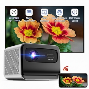 โปรเจคเตอร์ฉายภาพระยะใกล้แบบดิจิทัล Wifi สำหรับสมาร์ท<span class=keywords><strong>ทีวี</strong></span> 1080P รองรับ 3D โฮมเธียเตอร์ <span class=keywords><strong>ดู</strong></span>หนัง เล่นเกมส์ ประชุมทางไกล เชื่อมต่อโทรศัพท์ไร้สาย - Product Image 1