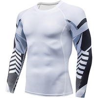 Vente en gros de Rash Guards à manches longues personnalisables pour hommes, ultra légers, extensibles, respirants, séchage rapide, UPF50+, conçus pour