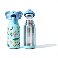 Nouvelle Tasse Thermos Créative à Tête d'Animal de Dessin Animé, Bouteille d'Eau Isotherme en Acier Inoxydable avec Paille, Cadeau Idéal, Maintien Thermique 6-12 Heures
