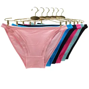 2024 Hot Sale Solid Color Cotton Women's Briefs For Women Underwear Ladies Panties