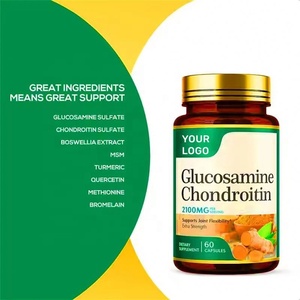 Complément alimentaire pour la santé des articulations, capsules de glucosamine et chondroïtine avec chondroïtine et MSM, favorise la structure saine des articulations - Product Image 2