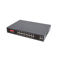 300w 10/100m Port unique puissance Cctv réseau Ethernet 16 ports Poe commutateur Gigabit Uplink Ethernet commutateur