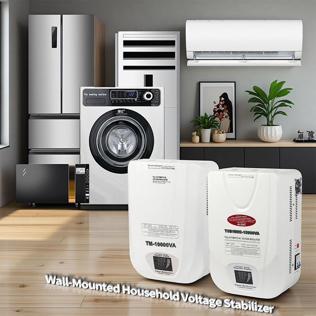 Input 90-250V 5kva 10kva Servo Wall Mounted Installation 220V 110v Voltage Stabilizer Household Appliance protection