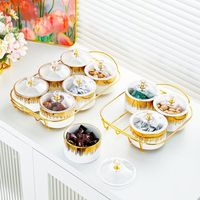 Décor à la maison fruits secs assiette turque ensemble luxe en céramique cuisine service bol plateau Table basse Snack conteneurs de stockage