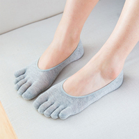 Chaussettes invisibles au bout de cheville en coton pour femmes, accessoires de mode pour dames, orteils de pied, 5 doigts, sans spectacle