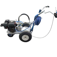 Machine de marquage routier à pulvérisation à froid STRAIGHTWAY avec moteur essence 6,5 CV, facile à utiliser pour le marquage des lignes de parking