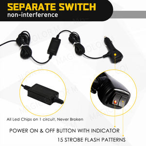 Luz LED Estroboscópica de Emergencia para Coche, Lámpara de Advertencia 2 en 1, 3030, Barra de Parabrisas SMD, <span class=keywords><strong>Asesor</strong></span> de Tráfico Automático, Accesorios de 12V-24V, 96 LED - Product Image 6