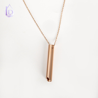 Nouveau Collier Tendance en Acier Inoxydable avec Chaîne à Maillons, Anti-Stress, pour la Respiration Consciente, Idéal comme Cadeau