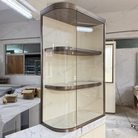 Vitrine à bijoux murale élégante et verrouillable avec éclairage LED, design robuste et étanche pour l'affichage en magasin