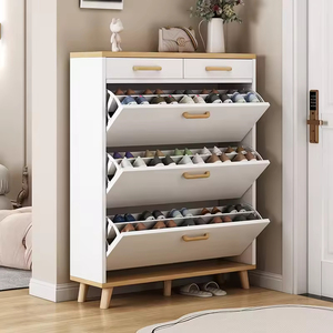 Zapatero Moderno de Madera MDF para <span class=keywords><strong>Apartamentos</strong></span> Pequeños, Mueble Sencillo para el Hogar, Almacenamiento de Zapatos con Puerta Corredera - Product Image 1