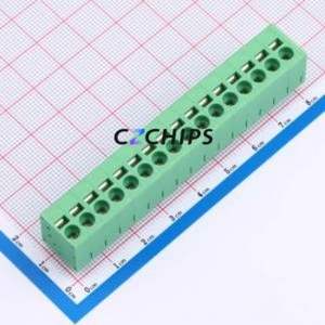 MX205V-5.0-16P-GN01-Cu-A Spring Terminal Block Through hole Component (THT),P=5mm Connector 1x16P 5mm Green Through Hole - Product Image 1