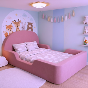 Canapé-lit pour tout-petits en mousse haute densité, réglable, moderne, écologique, durable, confortable, taille complète, chambre à coucher, hôtel, salon, école - Product Image 2