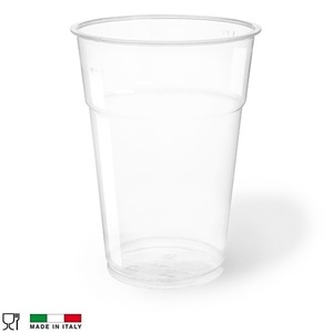 Bicchieri monouso in plastica rigida tipo Kristal da 250 ml trasparenti per feste ed eventi - Product Image 3