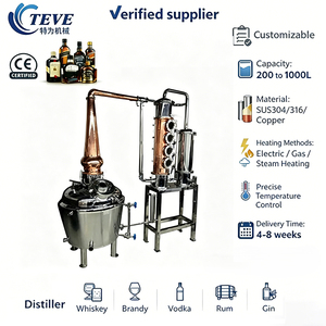 Towin 100L 200L 300L 400L 500L 800L Alambic de distillation de whisky en cuivre à reflux, équipement de distillation à colonne - Product Image 1