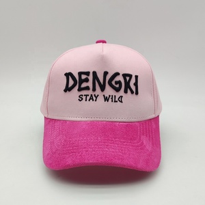 Tùy Chỉnh Hai Tone 5 Bảng Điều Chỉnh Da Lộn Bóng Chày Mũ Cổ Điển 3D Thêu Hat Thời Trang Cong Brim Cá Nhân Chạy Thể Thao Cap - Product Image 2