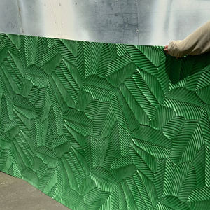 แผ่นหินเคลือบลายใบกล้วยสีเขียวอ่อนยืดหยุ่นทันสมัยสำหรับโรงแรม - Product Image 4