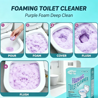 Poudre nettoyante moussante pour toilettes, décontamination rapide, élimination des odeurs, formation rapide de bulles, poudre violette, livraison directe d'usine
