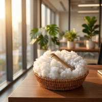 Fibre de polyester creuse conjuguée 100 % recyclée, matériau de rembourrage, matière première textile