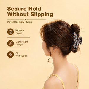 Custom Printed Acetate Hair <b>Clip</b> Glossy Pearl Finish Strong <b>Spring</b> <b>Clip</b> Lightweight Durable for Retail - Product Image 2