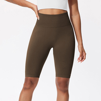 Pantalons de yoga sans couture effet lifting des fesses, collants de fitness, shorts de yoga mi-longs pour l'entraînement en extérieur pour femmes
