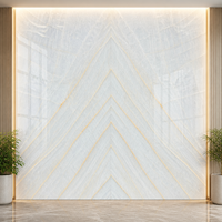 Prix de la dalle d'onyx blanc |   Pierre de jade blanche translucide rétroéclairée naturelle de 18 mm pour revêtement mural de villa et sol d'hôtel de luxe