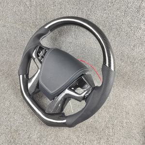 พวงมาลัยคาร์บอนไฟเบอร์หรูหราสำหรับโตโยต้า Alphard/<span class=keywords><strong>vellfire</strong></span>/ Crown-ยังคงควบคุมจากโรงงานและตัวเลือกการให้ความร้อน - Product Image 6