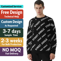 Pull personnalisé avec logo pour homme, fabricant OEM, pull jacquard décontracté, tricot d'hiver, col rond, pull en coton tricoté, pull personnalisé