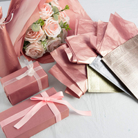 Échantillon gratuit personnalisé couleur or rose imprimé emballage cadeau papier de soie pour emballage cadeau, fleur, vin