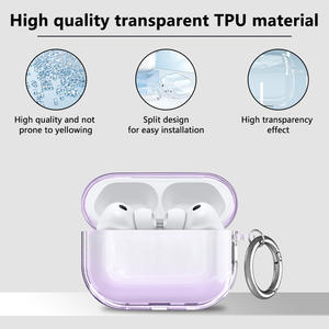 Étui pour écouteurs <span class=keywords><strong>Airpods</strong></span> Pro <span class=keywords><strong>3</strong></span> avec stylo de nettoyage, anti-chute, TPU transparent, dégradé, étui de protection pour écouteurs <span class=keywords><strong>Airpods</strong></span> Pro <span class=keywords><strong>3</strong></span> - Product Image 4