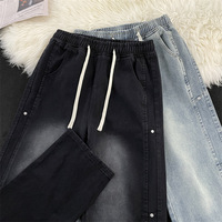 Jeans pour hommes Revive Hem, pantalon en denim à détails sur le bord, coupe slim, renaît de ses cendres, vente en gros