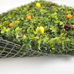 ZC Home Garden Decor Protección UV Topiary Panel de frutas de plástico Artificial Hierba verde sintética Pared de fondo - Product Image 4