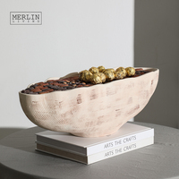 Assiette en céramique beige moderne Merlin Living, design nuages décoratifs, pour hôtel, restaurant, décoration de table à domicile, assiette à fruits