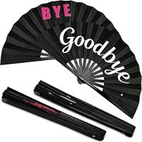 Éventails pliants personnalisés en bambou pour fête foraine, accessoires de célébration, grands éventails sonores pour enterrement de vie de jeune fille
