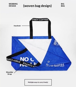 Waterproof PP Woven <b>Laminated</b> Tote Bag Custom Logo Reusable Shopping Grocery Bag Eco Friendly Promotional Carry Bag - Product Image 2