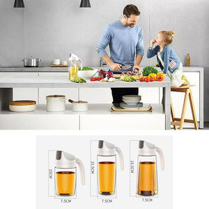 Bouteille vaporisante de <span class=keywords><strong>vinaigre</strong></span> de cuisine, grande Sauce à ouverture automatique, Anti-fuite bouteilles en verre 2021 pour huile d'olive - Product Image 3