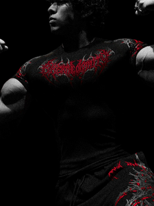 Leggings Deportivos <span class=keywords><strong>Daemon</strong></span> al por Mayor, Camiseta Elástica de Secado Rápido para Hombre, Tendencia Urbana, Manga Corta, Personalizada - Product Image 4