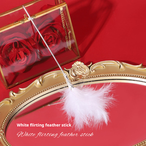 Accesorios de plumas para coquetear, para juegos interactivos entre parejas, que evocan puro deseo, incluye horquillas metálicas y varitas de plumas blancas - Product Image 6