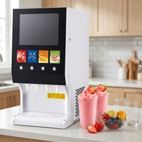 Distributeur automatique de jus de fruits à 4 robinets pour la vente en gros, machine commerciale pour la préparation de boissons fraîches aux fruits