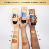 Crème pour les jambes hydratante et estompante instantanée, imperméable, personnalisée OEM/ODM, effet aérographe, marque privée, pour la vente en gros