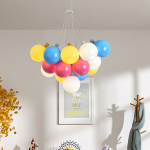 <span class=keywords><strong>Lampadario</strong></span> a Sospensione con Palloncini in Vetro Colorati, Illuminazione a LED per Camerette e Stanze dei Bambini - Product Image 1