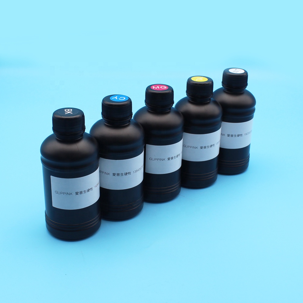 250 мл светодиодные УФ DTF чернила для Epson R1390 R1800 R1900 T50 L805 L800 L1800 1410 1500 Вт DX4 DX5 DX6 DX7 TX800 XP600 УФ жесткие чернила AB пленка